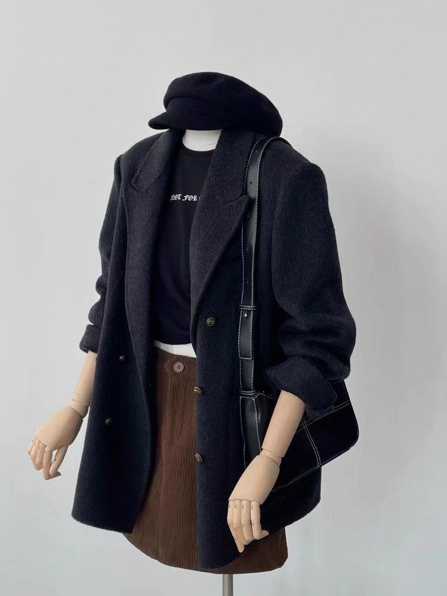 ラシャコート、レディース 、着痩せ 、防風 、春秋、秋冬、 通勤 、通学 、お出かけ