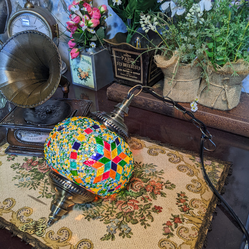 コンセント式 ペンダントランプ ハンギング式 吊り下げランプ ガラス