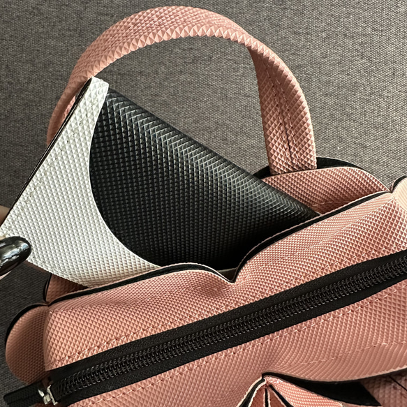 幾何学的なお花のキャンディーバッグ　6522PINK 6枚目の画像