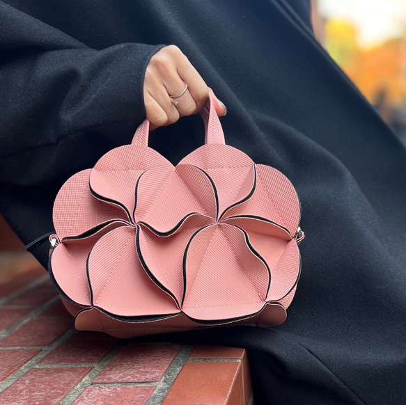 幾何学的なお花のキャンディーバッグ　6522PINK 1枚目の画像