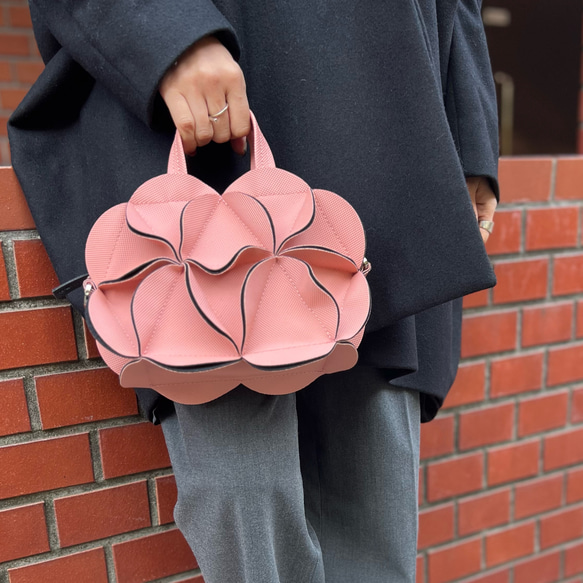 幾何学的なお花のキャンディーバッグ　6522PINK 3枚目の画像