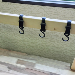 キャンプや車中泊などアウトドアで活躍！　天然木の折り畳み式カウンターテーブル　サイズS　 9枚目の画像