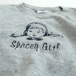 雙色刺繡長袖T卹 <太空女孩> 第5張的照片
