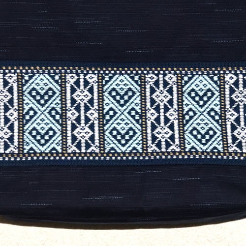 こぎん刺し ファスナーバッグ #196 ハンドメイド トートバッグ さや