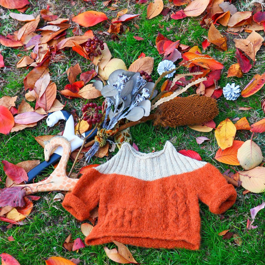 手編みベビーセーター