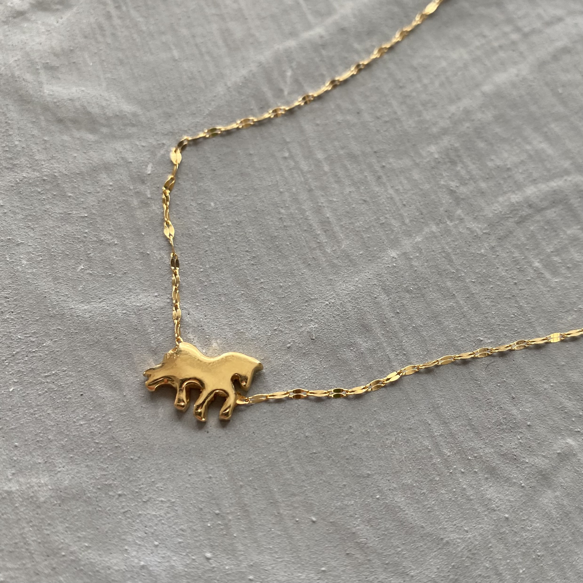 【18kgp】 flying horse necklace