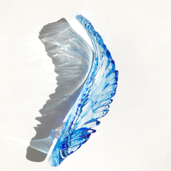 新作【七色】羽根のペーパーウェイト・お部屋のアクセントオブジェ