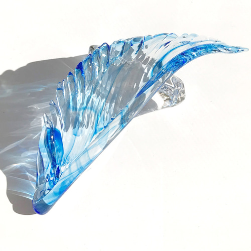 新作【七色】羽根のペーパーウェイト・お部屋のアクセントオブジェ