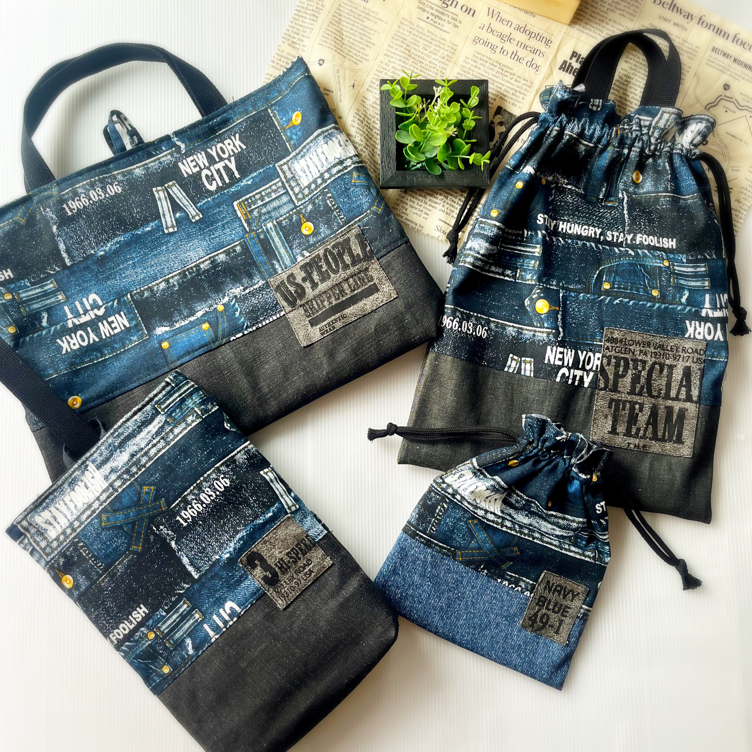 新生活応援価格！と〜ってもお得な入園入学セット★かっこいいデザイン！レッスンバッグ体操服袋上履き入れきんちゃくまとめ売り