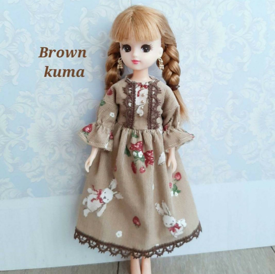 リカちゃんハンドメイド服　うさぎのミニワンピース双子ちゃんセット オンライン限定価格*】リカちゃん 服 LW-21 ミキちゃんマキ