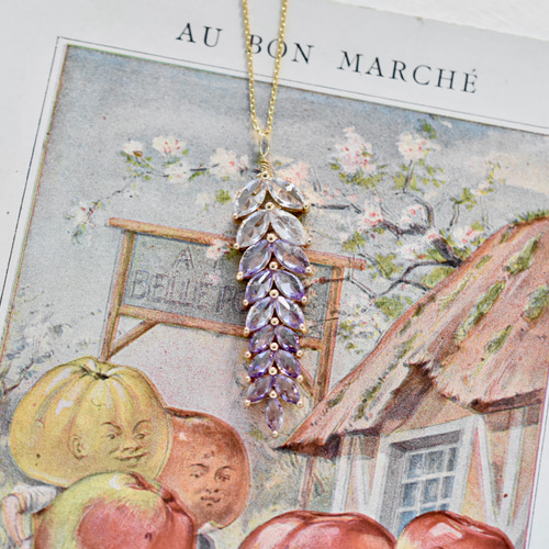 藤の花のネックレス ネックレス・ペンダント Yadokari beads 通販