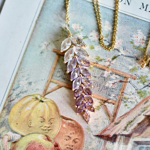 藤の花のネックレス ネックレス・ペンダント Yadokari beads 通販