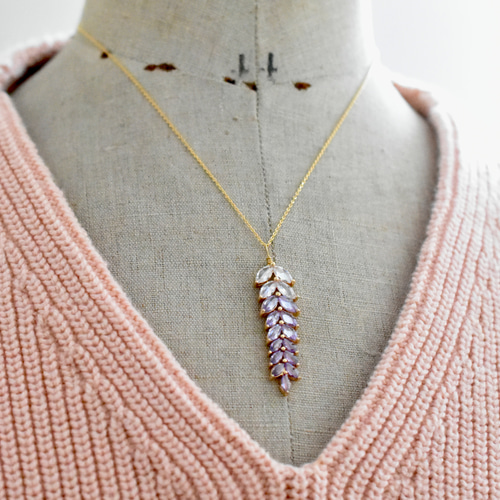 shoko yamabuki ネックレス　イヤリング　お花 藤の花のネックレス ネックレス・ペンダント Yadokari beads