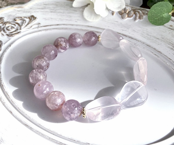 【高品質天然石】キラキラ輝く女性のためのパワー天然石ストーンブレスレット(ギフトBOX付き)