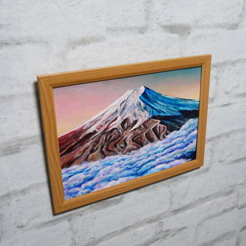 油絵 油彩 油彩画 絵 絵画 【朝の富士山】 油絵 油彩 油彩画 絵 絵画 【朝の富士山】 絵画 HR 通販
