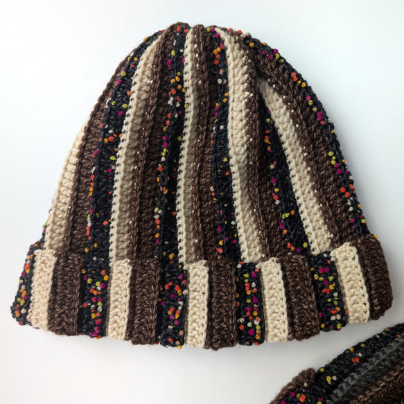ボーダー ニット 帽子 ハンドメイド ミニチュア ボーダーニット帽 帽子 ハンドメイド 人形 パーツ 手芸素材