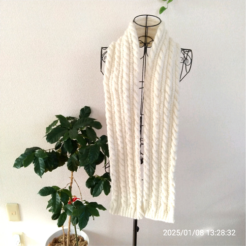 ✳︎モンクレールのマフラー ！アラン模様編みでトラッド風なデザイン d(^ ^) 楽天市場】【 無料編み図公開 / 作品 】1335MF アラン模様の