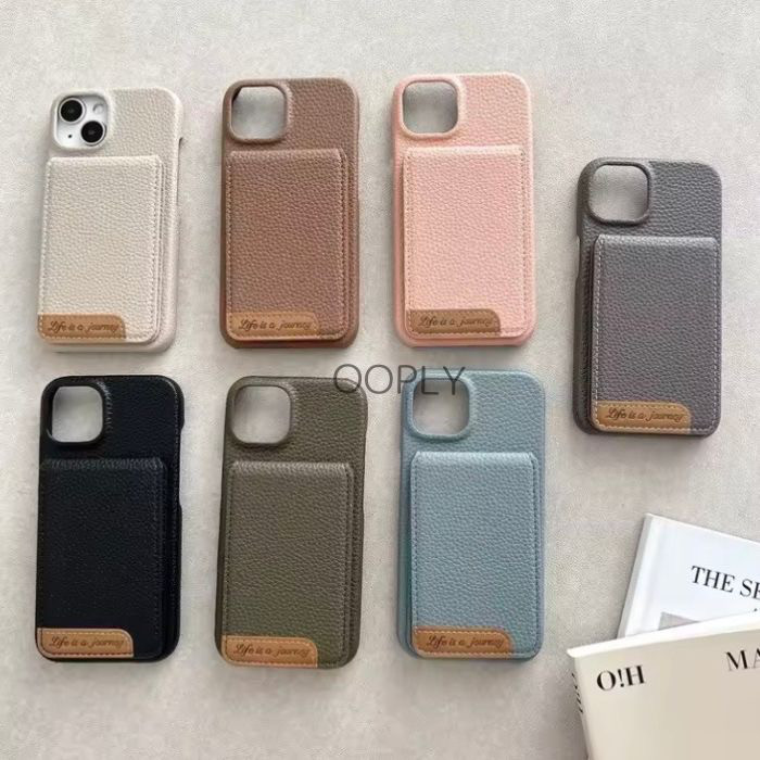 ♡全機種対応♡エレガンス お札入れ付き スマホカード収納 iphone シンプルケース 16 15 14 13 12