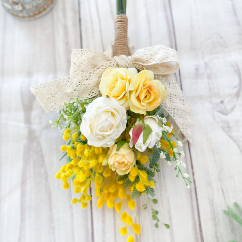 ﾟ.＊『幸せの花』ミモザのBig！！ナチュラルスワッグ＊.ﾟ*ドライフラワー