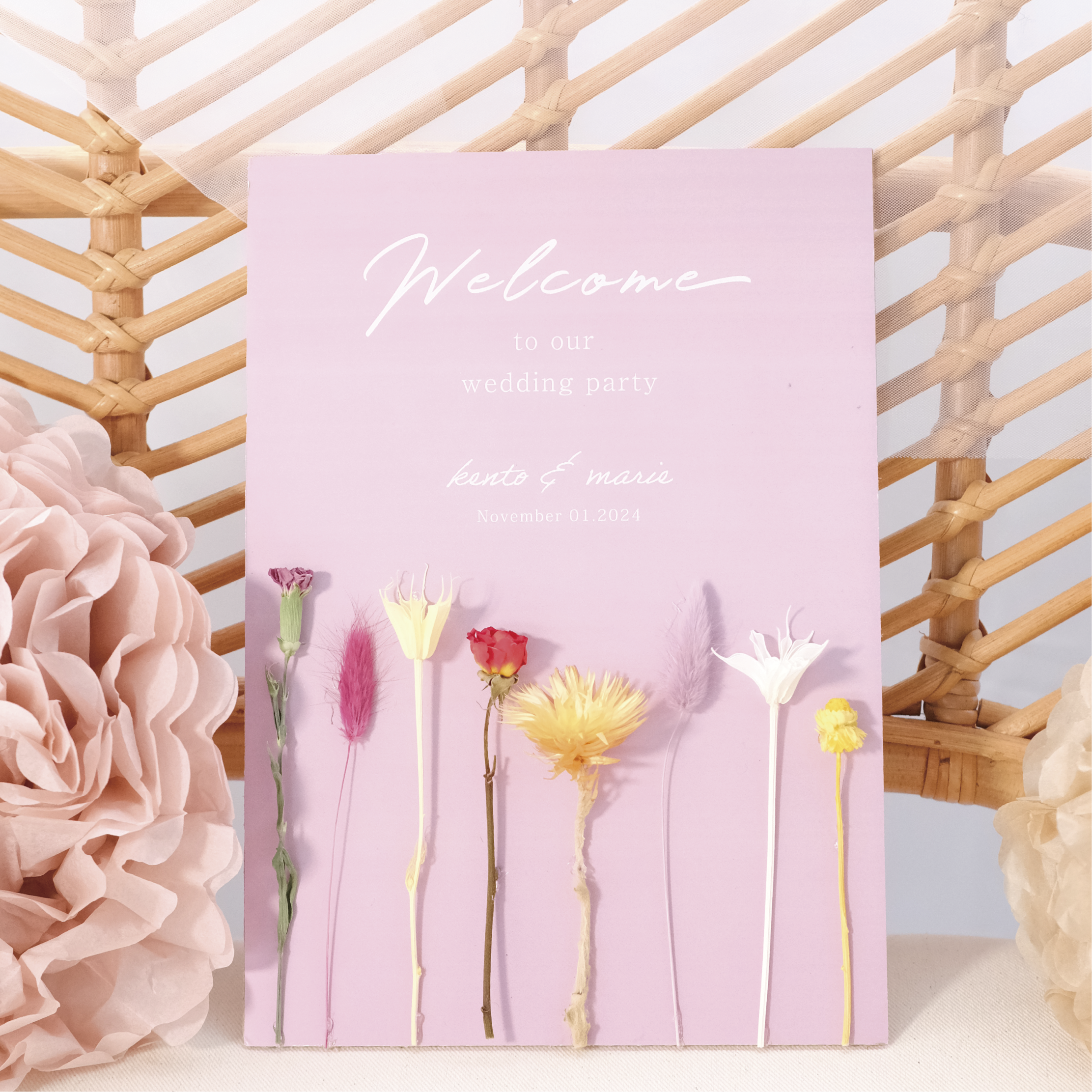 ✽.｡.:*にょろにょろウェルカムボード*:.｡.❁