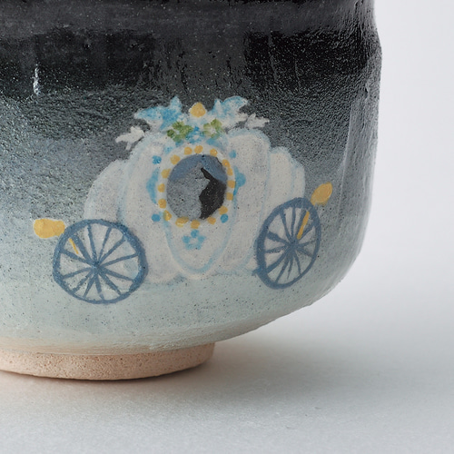 2025年 新作 楽焼〚夢の馬車〛抹茶碗 茶入印 贈答品 新春 茶道具 夢