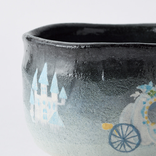 2025年 新作 楽焼〚夢の馬車〛抹茶碗 茶入印 贈答品 新春 茶道具 夢