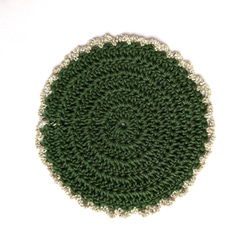 ティータイムを華やかに♪ラメ糸フリルのコースター 7枚目の画像