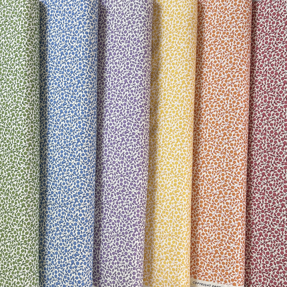 USAコットン　30’s サーティーズ復刻布　Aunt Grace Garden Variety　イエロー　MB167 4枚目の画像