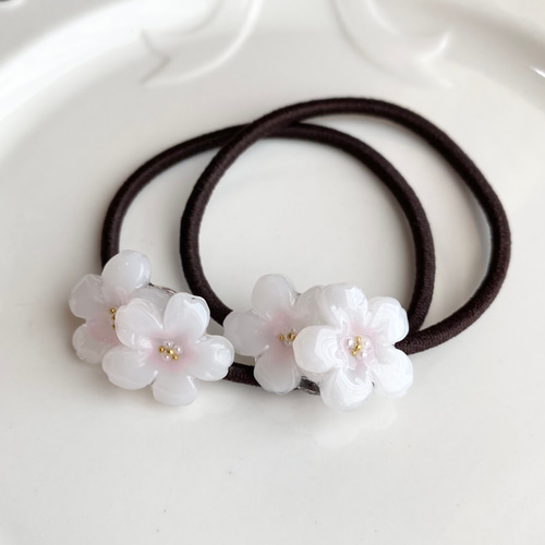 桜 ヘアゴム 2点セット ヘアゴム n.moon 通販 18753662｜Creema