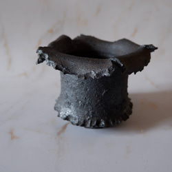 3号窯変黒幽霊鉢793　塊根植物　多肉植物　盆栽　植木鉢　作家鉢　沖縄 1枚目の画像