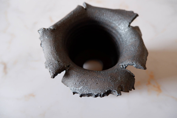 3号窯変黒幽霊鉢793　塊根植物　多肉植物　盆栽　植木鉢　作家鉢　沖縄 4枚目の画像