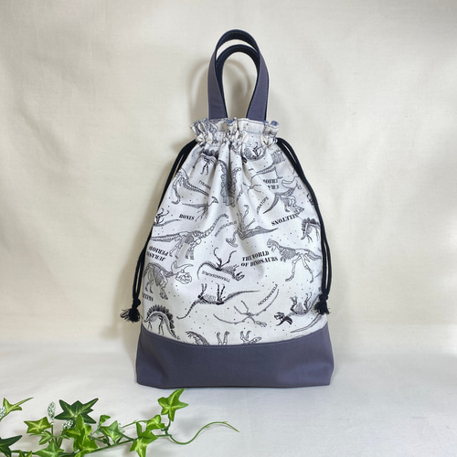 送料無料】 恐竜柄 ダイナソー柄 レッスンバッグ 上履き入れ お着替え