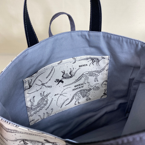 送料無料】 恐竜柄 ダイナソー柄 レッスンバッグ 上履き入れ お着替え