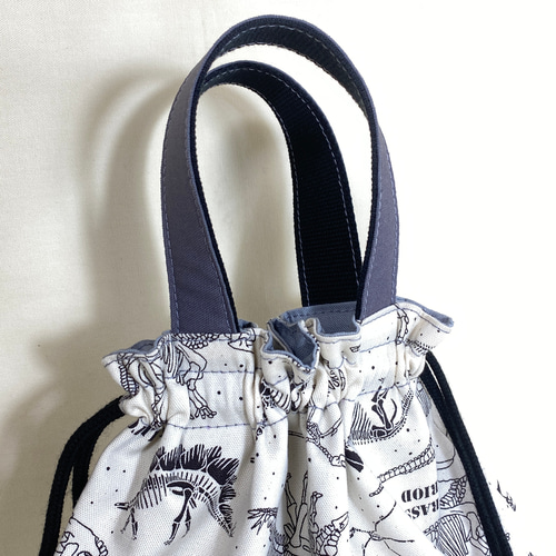 送料無料】 恐竜柄 ダイナソー柄 レッスンバッグ 上履き入れ お着替え