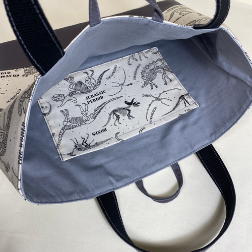 送料無料】 恐竜柄 ダイナソー柄 レッスンバッグ 上履き入れ お着替え