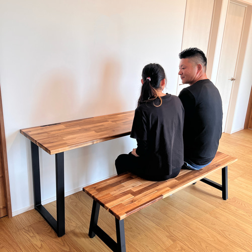 アカシアのロングベンチ 1400×400×420mm ソファ・ベンチ 魔法の家具