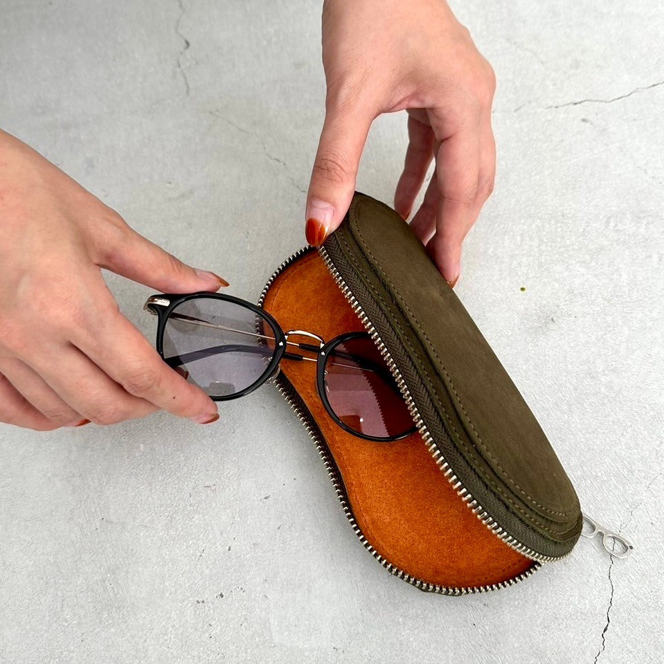 Nabel×hiros23コラボ ヌバックグラスケース カーキ その他