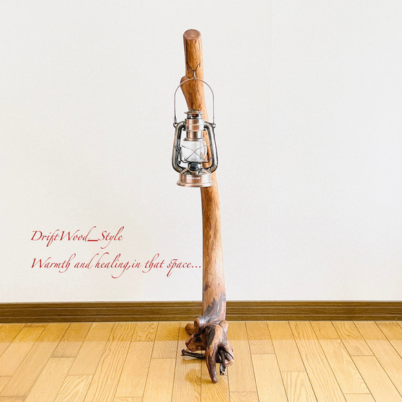 流木インテリア 曲線を描く芸術的な流木スタンド ランタンやエアプラントを飾れる置物 北欧 照明 木材 N69 9枚目の画像