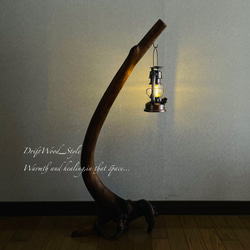 流木インテリア 曲線を描く芸術的な流木スタンド ランタンやエアプラントを飾れる置物 北欧 照明 木材 N69 2枚目の画像