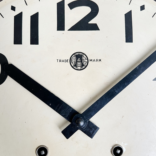 1949's 昭和24年AICHITOKEI 木製圓形發條掛鐘壁鐘時鐘・鬧鐘・掛鐘河水