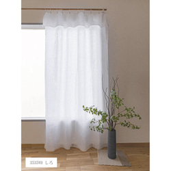 薄くて透けにくいリネンのクリップ留めカーテン（Lサイズ　130×230cm）　目隠し　間仕切　のれん 2枚目の画像