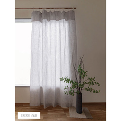 薄くて透けにくいリネンのクリップ留めカーテン（Lサイズ　130×230cm）　目隠し　間仕切　のれん 14枚目の画像