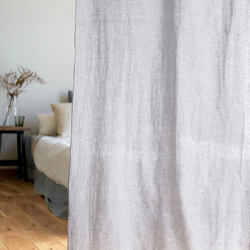 薄くて透けにくいリネンのクリップ留めカーテン（Lサイズ　130×230cm）　目隠し　間仕切　のれん 13枚目の画像