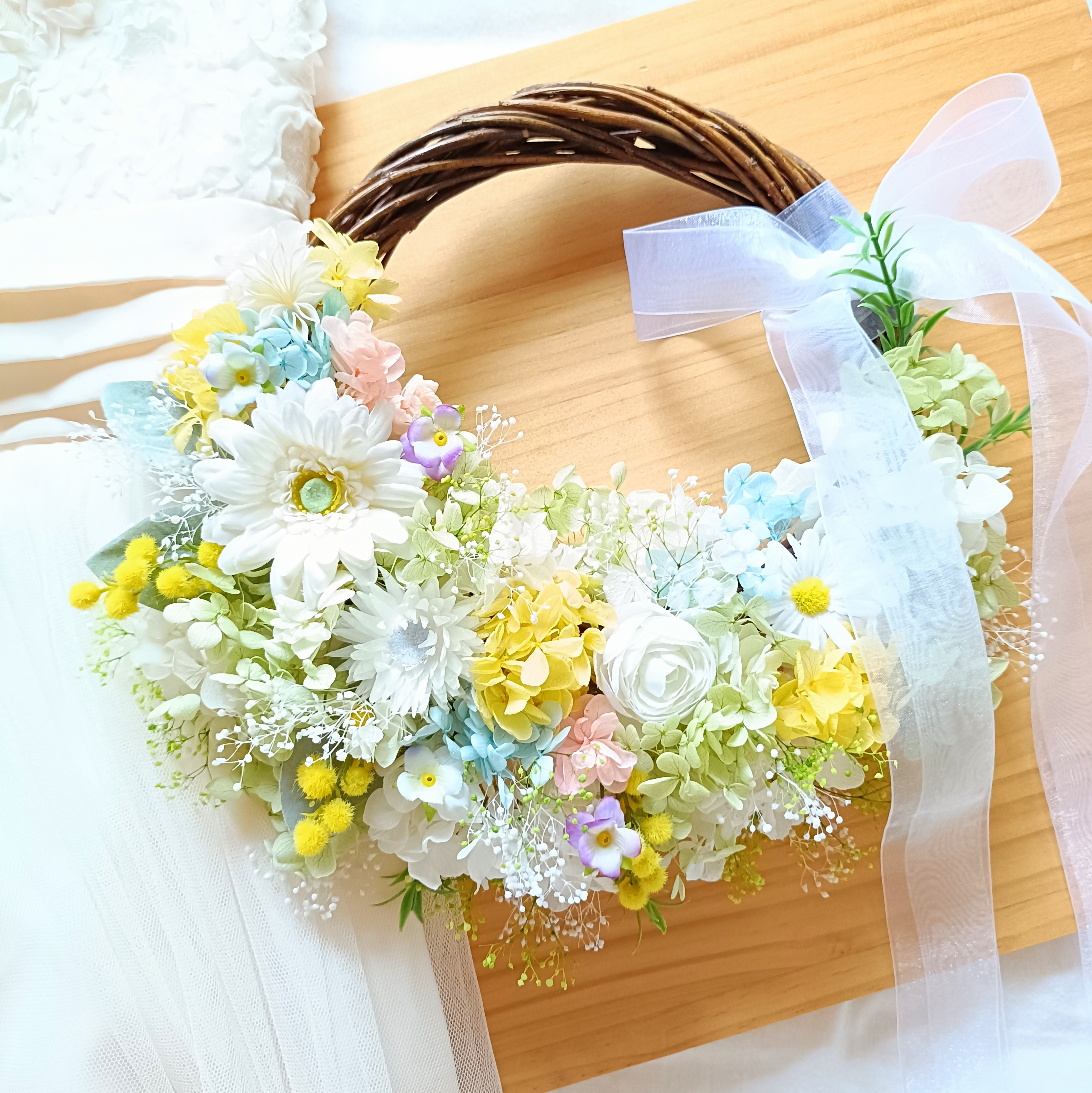 green garden ナチュラルリースブーケ ＊インテリアギフト