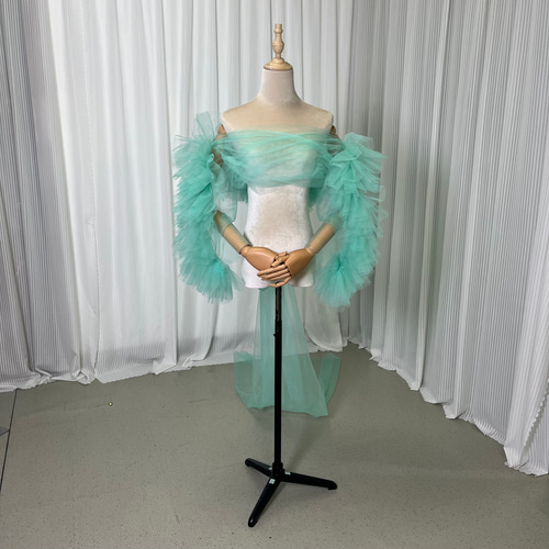 人気上昇！ドレスアレンジ用トップスのみ ボレロ ソフトチュール  