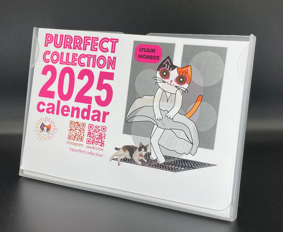 三毛猫きんかんロイヤルファミリーアクスタ　カレンダーセット 2025年 三毛猫カレンダー カレンダー あかねこ 通販 18754777｜Creema