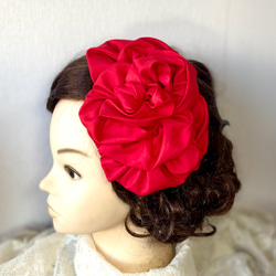 着物リメイク髪飾り 金襴帯地りぼん 豪華 結婚式 髪飾り 着物ドレス 振袖