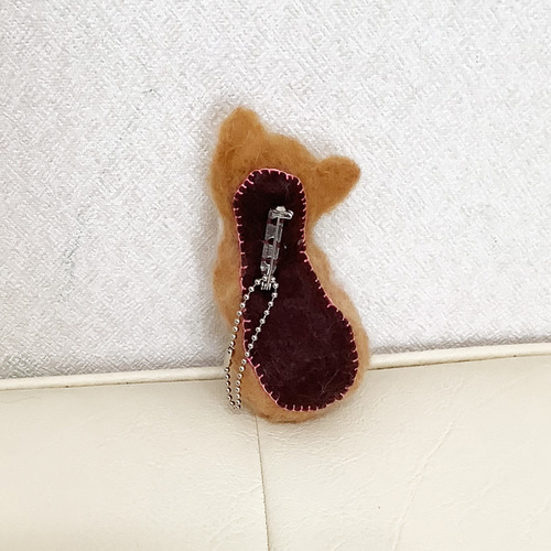 柴犬のブローチ＊羊毛フェルト＊ブローチ*バッグチャーム