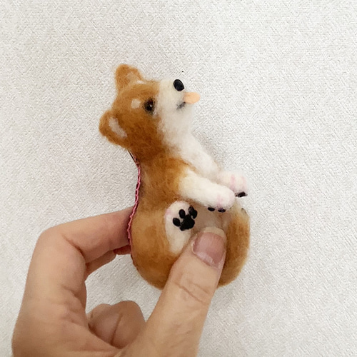 柴犬のブローチ＊羊毛フェルト＊ブローチ*バッグチャーム
