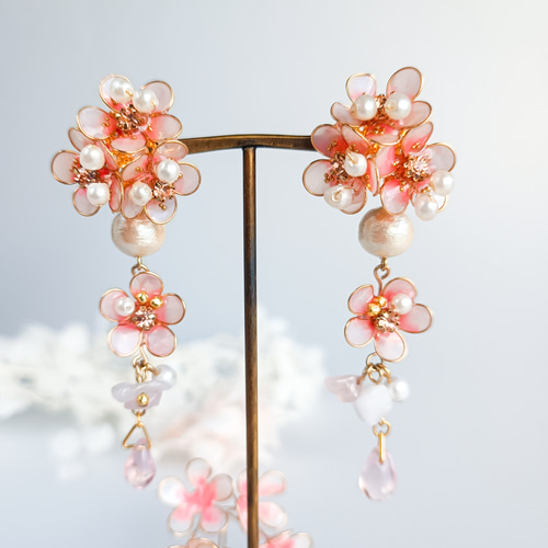 Coral pink flower コーラルピンクのお花 桜 sakura 梅 ローズクォーツ